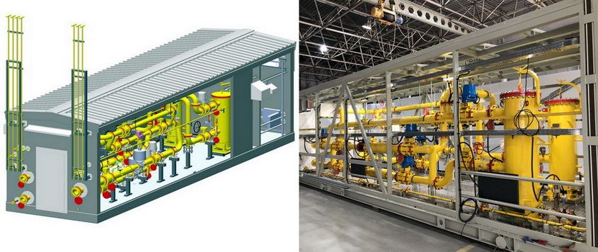 Assembly workshop of ENERGAS Group. Gas treatment station for the power supply complex of HAYAT plant